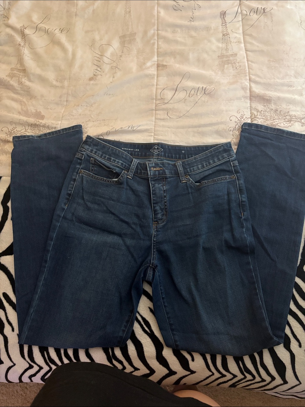 St. John's Bay Dark Blue Boot Cut Jeans